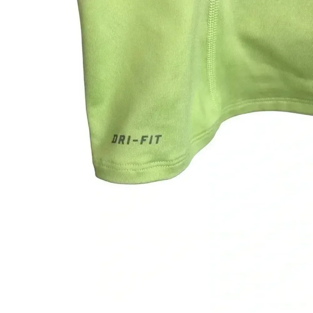 Nike Dri-FIT Tank Top Racerback Athletic Neon Green Running Workout Size XS